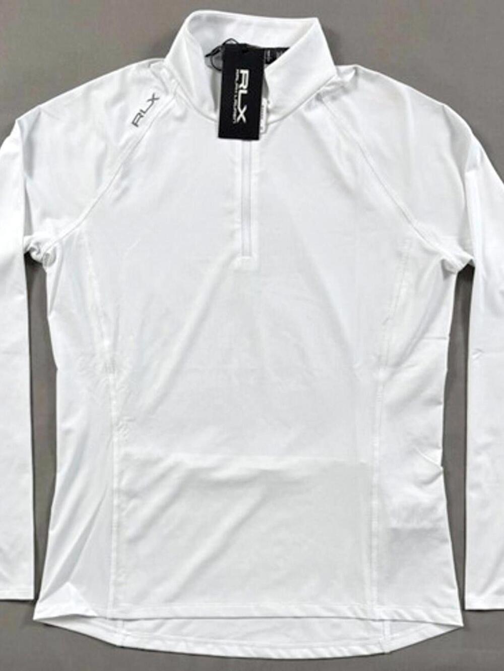 RLX Ralph Lauren Stretch 1/4-Zip Pullover "White" Women's Small | NWT